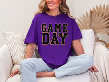 Load image into Gallery viewer, Game Day Purple Graphic Tee in Multiple Colors
