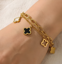 Load image into Gallery viewer, PREORDER: Clover Double Chain Bracelet 8.3.26
