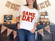 Load image into Gallery viewer, Game Day White Graphic Tee in Multiple Colors
