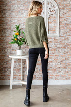 Load image into Gallery viewer, Veveret Round Neck Roll-Up Sweater
