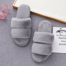 Load image into Gallery viewer, Faux Fur Double Strap Slippers
