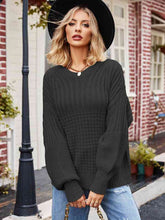 Load image into Gallery viewer, Round Neck Dropped Shoulder Sweater
