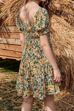 Load image into Gallery viewer, Floral Flounce Sleeve Tiered Dress
