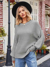 Load image into Gallery viewer, Round Neck Dropped Shoulder Sweater
