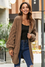 Load image into Gallery viewer, Open Front Ribbed Trim Duster Cardigan
