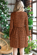 Load image into Gallery viewer, Printed Round Neck Long Sleeve Dress
