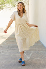 Load image into Gallery viewer, HEYSON Spring Baby Full Size Kimono Sleeve Midi Dress in Cream
