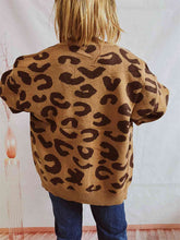 Load image into Gallery viewer, Leopard Button Front Cardigan with Pockets
