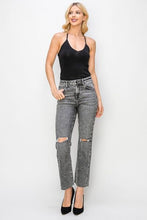 Load image into Gallery viewer, RISEN High Waist Distressed Straight Jeans
