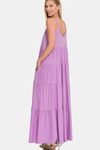 Load image into Gallery viewer, Zenana Frill Tiered V-Neck Maxi Cami Dress
