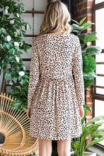 Load image into Gallery viewer, Printed Round Neck Long Sleeve Dress
