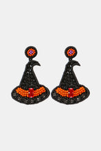 Load image into Gallery viewer, Witch&#39;s Hat Shape Beaded Dangle Earrings
