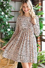 Load image into Gallery viewer, Printed Round Neck Long Sleeve Dress
