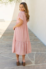 Load image into Gallery viewer, HEYSON Spring Baby Full Size Kimono Sleeve Midi Dress in Peach
