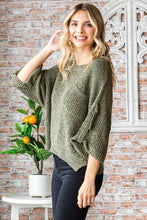 Load image into Gallery viewer, Veveret Round Neck Roll-Up Sweater
