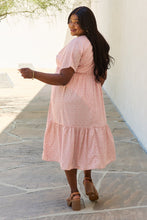 Load image into Gallery viewer, HEYSON Spring Baby Full Size Kimono Sleeve Midi Dress in Peach
