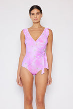 Load image into Gallery viewer, Marina West Swim Full Size Float On Ruffle Faux Wrap One-Piece in Carnation Pink
