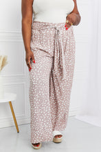 Load image into Gallery viewer, Kori America Animal Print Tied Pleated Wide Leg Pants
