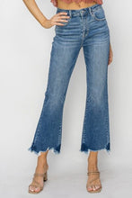 Load image into Gallery viewer, RISEN High Waist Raw Hem Flare Jeans
