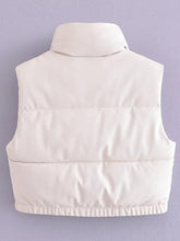 Load image into Gallery viewer, PU Leather Zip Up Drawstring Vest
