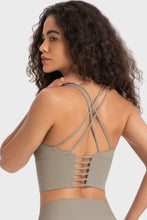 Load image into Gallery viewer, Crisscross Back Ladder Detail Sports Bra
