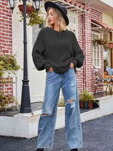 Load image into Gallery viewer, Round Neck Dropped Shoulder Sweater
