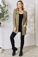 Load image into Gallery viewer, Zenana Falling For You Full Size Open Front Popcorn Cardigan
