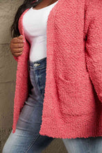 Load image into Gallery viewer, Zenana Falling For You Full Size Open Front Popcorn Cardigan
