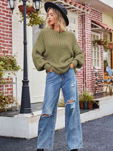 Load image into Gallery viewer, Round Neck Dropped Shoulder Sweater
