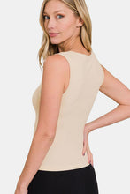 Load image into Gallery viewer, Zenana Round Neck Wide Strap Seamless Tank
