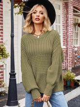 Load image into Gallery viewer, Round Neck Dropped Shoulder Sweater
