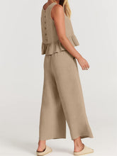 Load image into Gallery viewer, Full Size Round Neck Top and Wide Leg Pants Set
