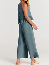 Load image into Gallery viewer, Full Size Round Neck Top and Wide Leg Pants Set
