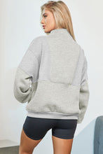 Load image into Gallery viewer, Half Zip Dropped Shoulder Sweatshirt
