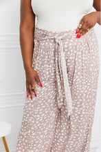 Load image into Gallery viewer, Kori America Animal Print Tied Pleated Wide Leg Pants
