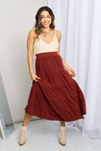 Load image into Gallery viewer, Zenana Full Size Wide Waistband Tiered Midi Skirt
