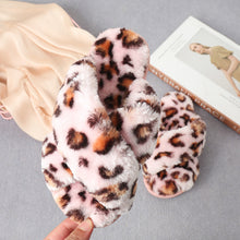 Load image into Gallery viewer, Faux Fur Crisscross Strap Slippers
