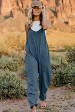 Load image into Gallery viewer, V-Neck Sleeveless Jumpsuit with Pocket
