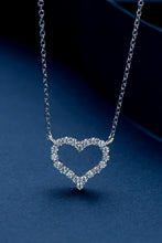 Load image into Gallery viewer, Moissanite Platinum-Plated Heart Necklace
