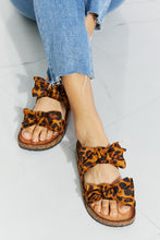 Load image into Gallery viewer, Forever Link Fiercely Feminine Leopard Bow Slide Sandals
