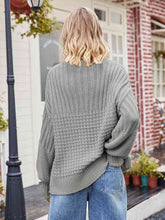 Load image into Gallery viewer, Round Neck Dropped Shoulder Sweater
