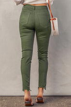 Load image into Gallery viewer, Button Fly Hem Detail Skinny Jeans
