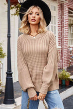 Load image into Gallery viewer, Round Neck Dropped Shoulder Sweater
