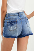 Load image into Gallery viewer, Distressed Button Fly Denim Shorts
