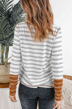 Load image into Gallery viewer, Two-Tone Striped Long Sleeve Top
