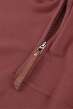 Load image into Gallery viewer, Half Zip Patch Pocket Drawstring Hoodie
