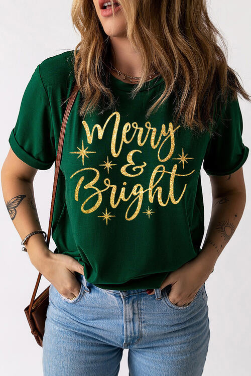 MERRY AND BRIGHT Short Sleeve T-Shirt
