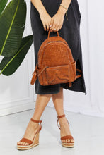 Load image into Gallery viewer, SHOMICO Certainly Chic Faux Leather Woven Backpack
