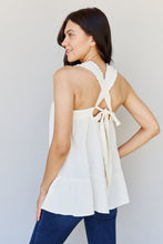 Load image into Gallery viewer, HEYSON Good Attitude Full Size Back Tie Detail Ruffle Tunic Top
