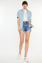 Load image into Gallery viewer, Kancan Distressed Raw Hem High Waist Denim Shorts
